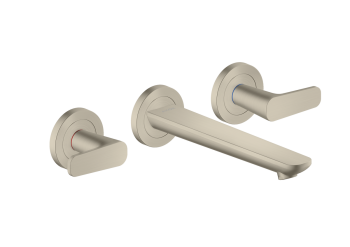 - AXOR Citterio C 3-otworowa bateria umywalkowa z wylewką 19,5 cm, ścienna, podtynkowa Nikiel Szczotkowany 49070820 - 49070820 - Łazienki Szydłowski