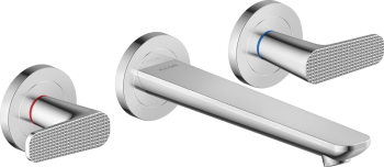  - AXOR Citterio C 3-otworowa bateria umywalkowa z wylewką 19,5 cm, ścienna, podtynkowa, szlif kwadratowy chrom 49071000 - 49071000 - Łazienki Szydłowski