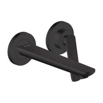  - AXOR Citterio C bateria umywalkowa ścienna zasięg wylewki19,3 cm szlif kwadratowy czarny mat 49111670 - 49111670 - Łazienki Szydłowski