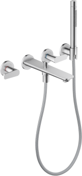  - AXOR Citterio C 3-otworowa bateria wannowa z punktowym zestawem prysznicowym, ścienna, podtynkowa chrom 49480000 - 49480000 - Łazienki Szydłowski