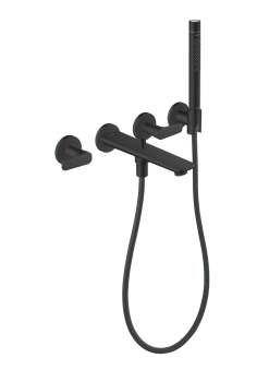 - AXOR Citterio C 3-otworowa bateria wannowa z punktowym zestawem prysznicowym, czarny mat 49480670 - 49480670 - Łazienki Szydłowski