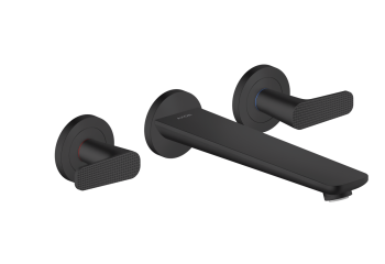 - AXOR Citterio C 3-otworowa bateria wannowa, ścienna, podtynkowa, szlif kwadratowy czarny mat 49483670 - 49483670 - Łazienki Szydłowski