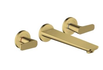 - AXOR Citterio C 3-otworowa bateria wannowa, ścienna, podtynkowa, szlif kwadratowy Złoty Optyczny Polerowany 49483990 - 49483990 - Łazienki Szydłowski