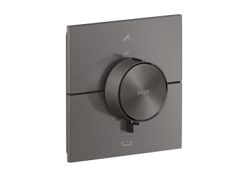 - AXOR ShowerSelect ID Bateria termostatyczna do 2 odbiorników czarny chrom szczotkowany 36753340 - 36753340 - Łazienki Szydłowski