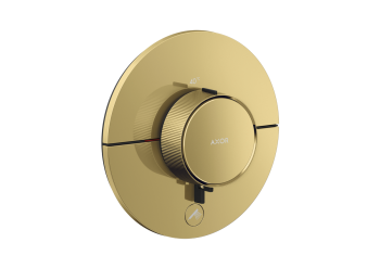 - AXOR ShowerSelect ID Bateria termostatyczna HighFlow do 1 odbiornika z dodatkowym wyjściem, okrągła, podtynkowa złoty optyczny polerowany 36776990 - 36776990 - Łazienki Szydłowski