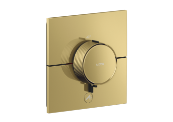 - AXOR ShowerSelect ID Bateria termostatyczna HighFlow do 1 odbiornika z dodatkowym wyjściem, kwadratowa, podtynkowa złoty optyczny polerowany 36777990 - 36777990 - Łazienki Szydłowski