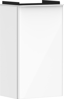 - HANSGROHE Xelu Q Szafka pod małą umywalkę wiszacą z drzwiami lewymi 34 x 24,5 cm, biały wysoki połysk 54011700 - 54011700 - Łazienki Szydłowski
