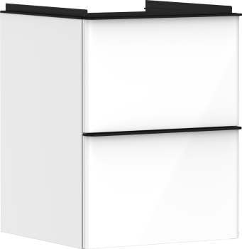 - HANSGROHE Xelu Q Szafka pod małą umywalkę wiszacą z 2 szufladami 48 x 47,5 cm biały wysoki połysk 54019670 - 54019670 - Łazienki Szydłowski