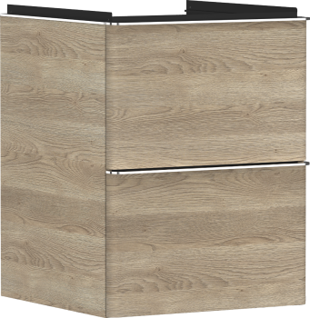 - HANSGROHE Xelu Q Szafka pod małą umywalkę wiszacą z 2 szufladami 48 x 47,5 cm Naturalny Dąb 54021000 - 54021000 - Łazienki Szydłowski