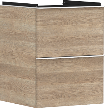 - HANSGROHE Xelu Q Szafka pod małą umywalkę wiszacą z 2 szufladami 48 x 47,5 cm naturalny dąb 54021700 - 54021700 - Łazienki Szydłowski