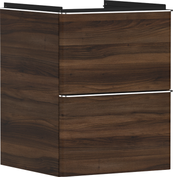 - HANSGROHE Xelu Q Szafka pod małą umywalkę wiszacą z 2 szufladami 48 x 47,5 cm ciemny orzech 54022000 - 54022000 - Łazienki Szydłowski