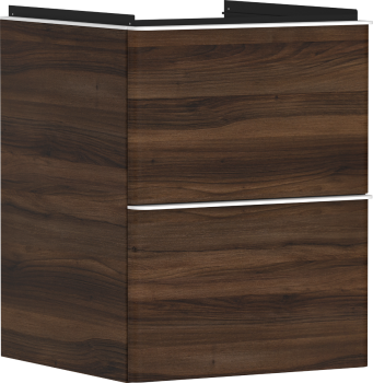 - HANSGROHE Xelu Q Szafka pod małą umywalkę wiszacą z 2 szufladami 48 x 47,5 cm Ciemny Orzech 54022700 - 54022700 - Łazienki Szydłowski