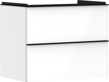 - HANSGROHE Xelu Q Szafka pod umywalkę wiszącą z 2 szufladami 78 x 47,5 cm biały wysoki połysk 54027670 - 54027670 - Łazienki Szydłowski