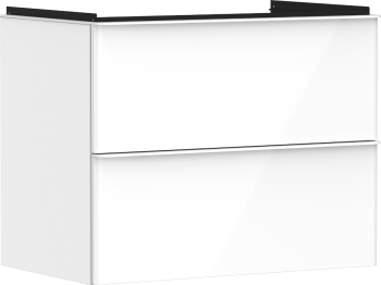 - HANSGROHE Xelu Q Szafka pod umywalkę wiszącą z 2 szufladami 78 x 47,5 cm biały wysoki połysk 54027700 - 54027700 - Łazienki Szydłowski