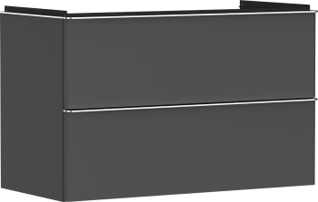 - HANSGROHE Xelu Q Szafka pod umywalkę wiszącą z 2 szufladami 98 x 47,5 cm szary diament matowy 54032000 - 54032000 - Łazienki Szydłowski