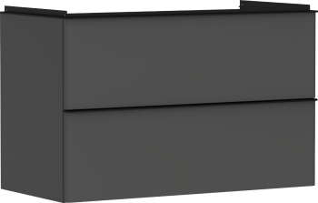 - HANSGROHE Xelu Q Szafka pod umywalkę wiszącą z 2 szufladami 98 x 47,5 cm szary diament matowy 54032670 - 54032670 - Łazienki Szydłowski