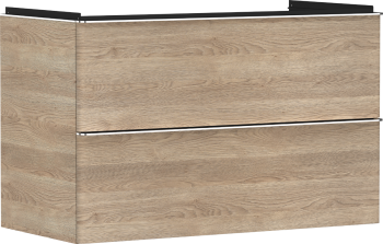 - HANSGROHE Xelu Q Szafka pod umywalkę wiszącą z 2 szufladami 98 x 47,5 cm naturalny dąb 54033000 - 54033000 - Łazienki Szydłowski