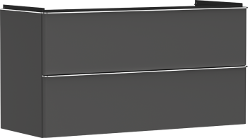 - HANSGROHE Xelu Q Szafka pod umywalkę wiszącą z 2 szufladami 118 x 47,5 cm szary diament matowy 54036000 - 54036000 - Łazienki Szydłowski