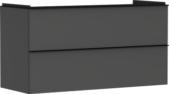 - HANSGROHE Xelu Q Szafka pod umywalkę wiszącą z 2 szufladami 118 x 47,5 cm szary diament matowy 54036670 - 54036670 - Łazienki Szydłowski