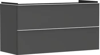 - HANSGROHE Xelu Q Szafka pod umywalkę wiszącą z 2 szufladami 118 x 47,5 cm szary diament matowy 54036700 - 54036700 - Łazienki Szydłowski