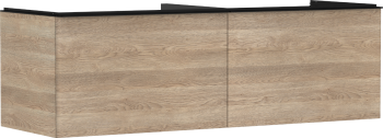- HANSGROHE Xelu Q Szafka pod szlifowaną umywalkę wpuszczaną w blat z 2 szufladami 156 x 55 cm naturalny dąb 54072670 - 54072670 - Łazienki Szydłowski