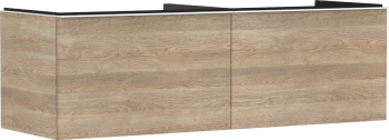- HANSGROHE Xelu Q Szafka pod szlifowaną umywalkę wpuszczaną w blat z 2 szufladami 156 x 55 cm naturalny dąb 54072700 - 54072700 - Łazienki Szydłowski