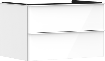 - HANSGROHE Xelu Q Szafka pod umywalkę nablatową z 2 szufladami 78 x 55 cm biały wysoki połysk 54074700 - 54074700 - Łazienki Szydłowski