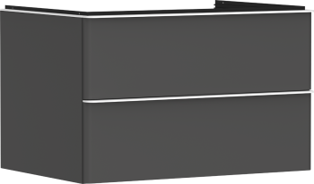 - HANSGROHE Xelu Q Szafka pod umywalkę nablatową z 2 szufladami 78 x 55 cm szary diament matowy 54075700 - 54075700 - Łazienki Szydłowski