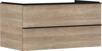 - HANSGROHE Xelu Q Szafka pod umywalkę nablatową z 2 szufladami 98 x 55 cm naturalny dąb 54080670 - 54080670 - Łazienki Szydłowski