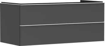 - HANSGROHE Xelu Q Szafka pod umywalkę nablatową z 2 szufladami 118 x 55 cm szary diament matowy 54083700 - 54083700 - Łazienki Szydłowski