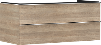 - HANSGROHE Xelu Q Szafka pod umywalkę nablatową z 2 szufladami 118 x 55 cm naturalny dąb 54084000 - 54084000 - Łazienki Szydłowski