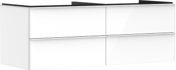 - HANSGROHE Xelu Q Szafka pod umywalkę nablatową z 4 szufladami 136 x 55 cm biały wysoki połysk 54086700 - 54086700 - Łazienki Szydłowski