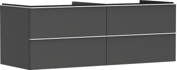 - HANSGROHE Xelu Q Szafka pod umywalkę nablatową z 4 szufladami 136 x 55 cm szary diament matowy 54087700 - 54087700 - Łazienki Szydłowski