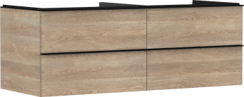 - HANSGROHE Xelu Q Szafka pod umywalkę nablatową z 4 szufladami 136 x 55 cm naturalny dąb 54088670 - 54088670 - Łazienki Szydłowski