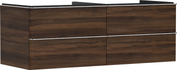 - HANSGROHE Xelu Q Szafka pod umywalkę nablatową z 4 szufladami 136 x 55 cm ciemny orzech 54089000 - 54089000 - Łazienki Szydłowski