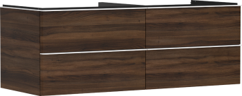 - HANSGROHE Xelu Q Szafka pod umywalkę nablatową z 4 szufladami 136 x 55 cm ciemny orzech 54089700 - 54089700 - Łazienki Szydłowski