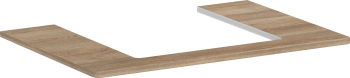 - HANSGROHE Xelu Q Blat 78 x 55 cm z wycięciem na środku pod umywalkę wpuszczaną, szlifowaną 50 x 48 cm naturalny dąb 54094230 - 54094230 - Łazienki Szydłowski