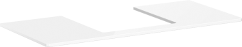 - HANSGROHE Xelu Q Blat 118 x 55 cm z wycięciem na środku pod umywalkę wpuszczaną, szlifowaną 50 x 48 cm biały wysoki połysk 54096050 - 54096050 - Łazienki Szydłowski