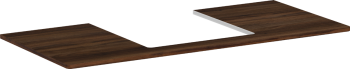  - HANSGROHE Xelu Q Blat 118 x 55cm z wycięciem na środku pod umywalkę wpuszczaną, szlifowaną 50 x 48cm ciemny orzech 54096630 - 54096630 - Łazienki Szydłowski