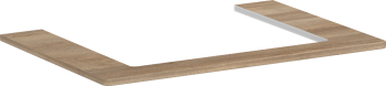  - HANSGROHE Xelu Q Blat 78 x 55 cm z wycięciem na środku pod umywalkę wpuszczaną, szlifowaną 60 x 48cm naturalny dąb 54109230 - 54109230 - Łazienki Szydłowski