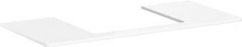 - HANSGROHE Xelu Q Blat 118 x 55cm z wycięciem na środku pod umywalkę wpuszczaną, szlifowaną 60 x 48cm biały wysoki połysk 54111050 - 54111050 - Łazienki Szydłowski
