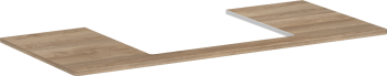 - HANSGROHE Xelu Q Blat 118 x 55cm z wycięciem na środku pod umywalkę wpuszczaną, szlifowaną 60 x 48cm naturalny dąb 54111230 - 54111230 - Łazienki Szydłowski