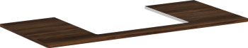 - HANSGROHE Xelu Q Blat 118 x 55cm z wycięciem na środku pod umywalkę wpuszczaną, szlifowaną 60 x 48cm ciemny orzech 54111630 - 54111630 - Łazienki Szydłowski