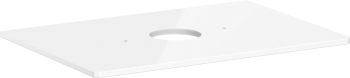 - HANSGROHE Xelu Q Blat 78 x 55cm z wycięciem na środku pod umywalkę nablatową bez otworu na baterię biały wysoki połysk 54113050 - 54113050 - Łazienki Szydłowski
