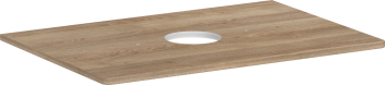 - HANSGROHE Xelu Q Blat 78 x 55cm z wycięciem na środku pod umywalkę nablatową bez otworu na baterię naturalny dąb 54113230 - 54113230 - Łazienki Szydłowski