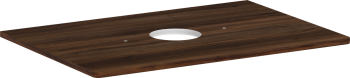  - HANSGROHE Xelu Q Blat 78 x 55cm z wycięciem na środku pod umywalkę nablatową bez otworu na baterię ciemny orzech 54113630 - 54113630 - Łazienki Szydłowski