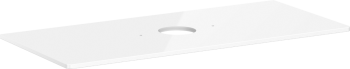 - HANSGROHE Xelu Q Blat 118 x 55cm z wycięciem na środku pod umywalkę nablatową bez otworu na baterię biały wysoki połysk 54115050 - 54115050 - Łazienki Szydłowski