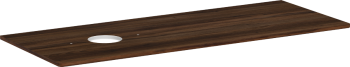  - HANSGROHE Xelu Q Blat 136 x 55cm z wycięciem po lewej stronie pod umywalkę nablatową bez otworu na baterię ciemny orzech 54116630 - 54116630 - Łazienki Szydłowski