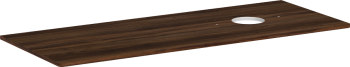  - HANSGROHE Xelu Q Blat 136 x 55 cm z wycięciem po prawej stronie pod umywalkę nablatową bez otworu na baterię ciemny orzech 54117630 - 54117630 - Łazienki Szydłowski