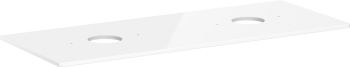 - HANSGROHE Xelu Q Blat 136 x 55cm z wycięciami pod 2 umywalki nablatowe bez otworu na baterię biały wysoki połysk 54118050 - 54118050 - Łazienki Szydłowski